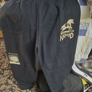 Nomad Black Joggers with Graphic Print